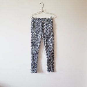 Zara Floral Print Skinny Denim 4